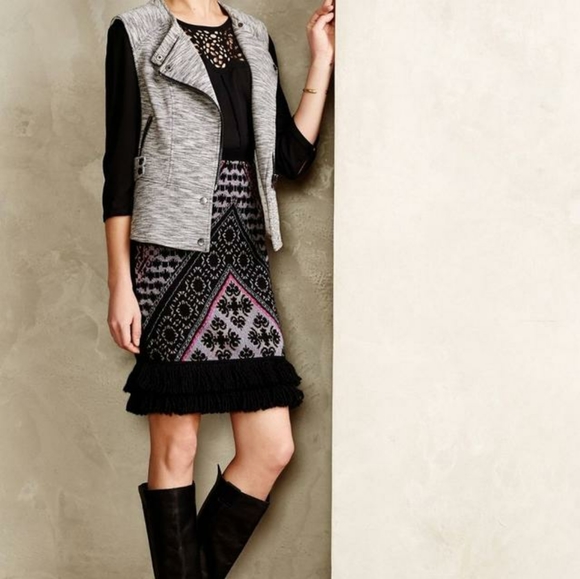 Anthropologie Dresses & Skirts - Anthropologie Purple and Black Knit Skirt
